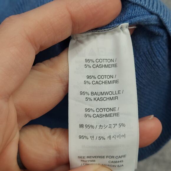 J Crew Blue Soft Crew Neck Pullover Sweater Medium Cotton Cashmere Blend Casual - Picture 6 of 11